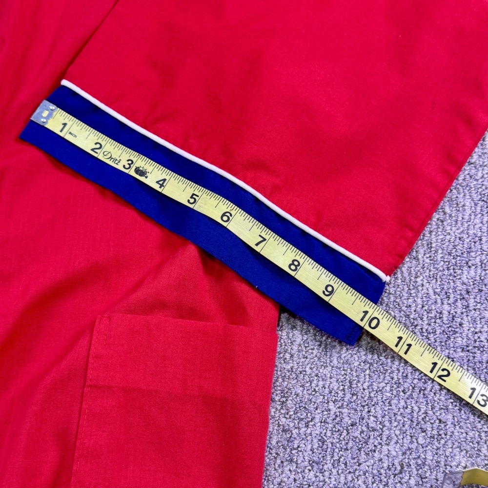 Christian Dior‎ Robe Red Blue White Logo Men's Size XL Bathrobe Loungewear - Picture 9 of 12